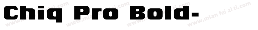 Chiq Pro Bold字体转换